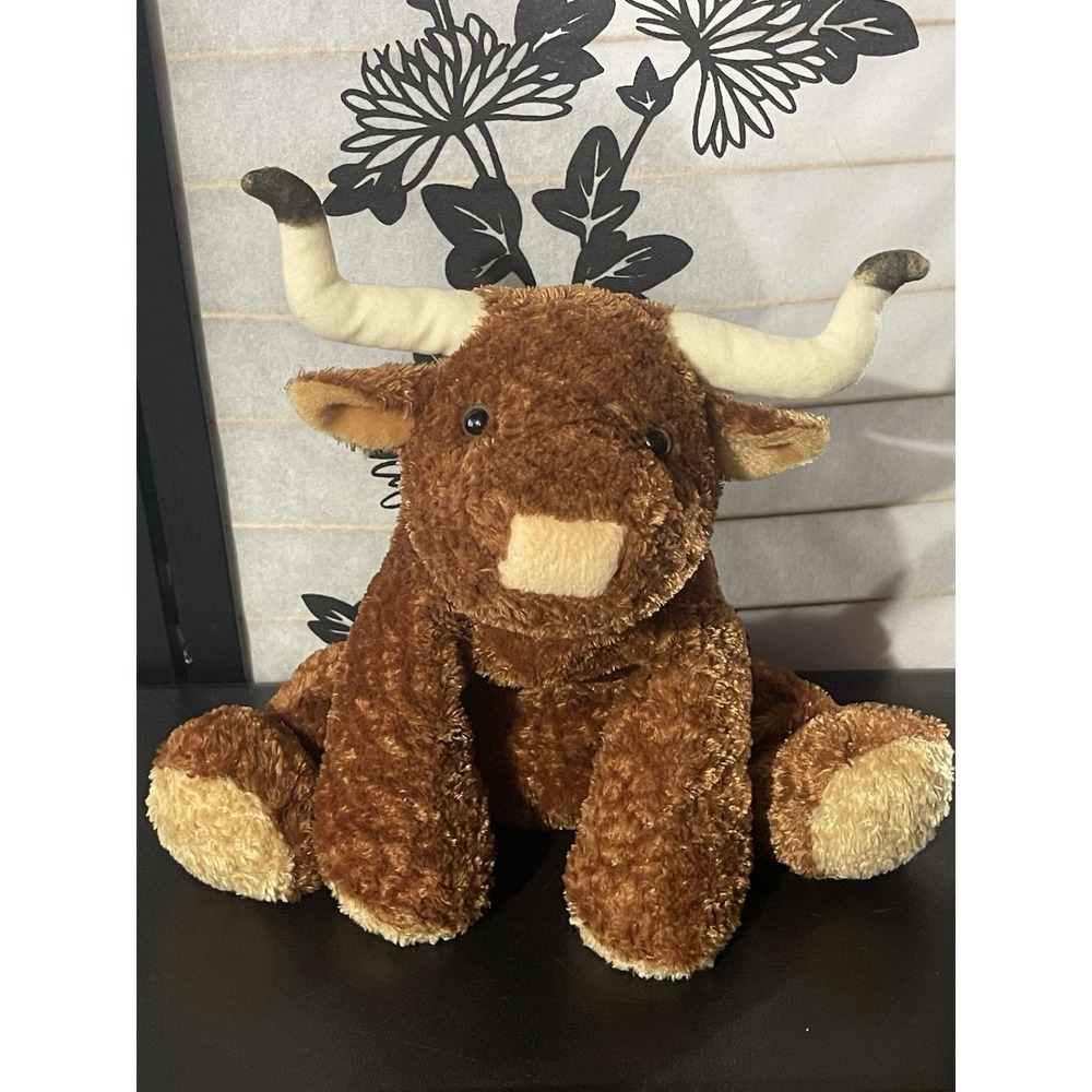 10" Mary Meyer Bubba Longhorn Cow Bull Brown Sweet Rascals Plush Stuffed Animal